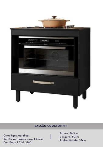 Balc�o Cooktop 80cm