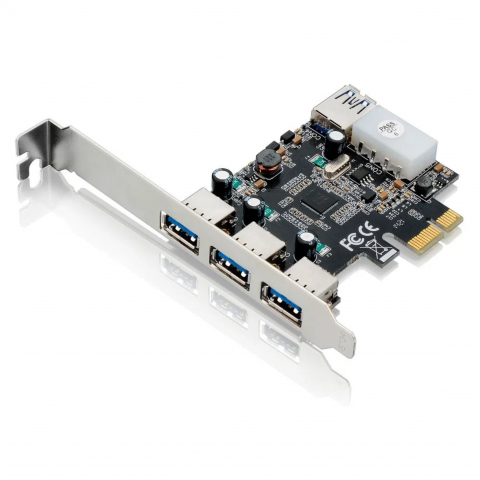 Placa PCI Express USB 3,0 com 3 Portas Traseiras + 1 Porta Frontal - GA130 - Multilaser