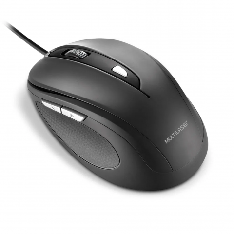 Mouse Com Fio Comfort Conexo USB 1600dpi Ajustvel Preto  MO241 - Multilaser