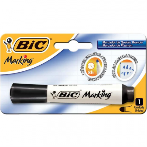 Pincel Quadro Branco Marking Recarregvel Preto - Bic