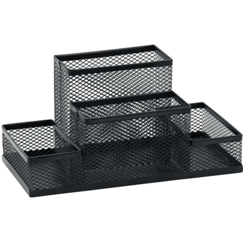 Acessrio para Mesa Aramado Ilha 4 Compartimentos Preto - Brw